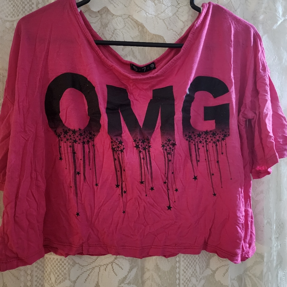 Pink OMG Crop Top